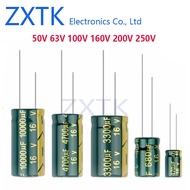 20Pcs Aluminum Electrolytic Capacitor 50V 63V 100V 160V 200V 250V High Frequency Low ESR 50V 22UF 47