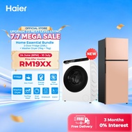 [FREE SHIPPING] Haier Home Essential Bundle – 2-Door Refrigerator 258L + 2-in-1 Washer Dryer (11kg +