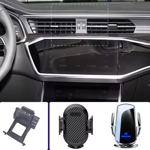 Car Phone Holder For AUDI A6 C8 A7 2019 2020 2021 2022 2023 2024 Mobile Phone Mounts Car Wireless Ch
