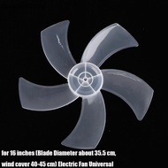 (time) 1Pc Large Wind Fan  for 16 Inch Household Plastic Fan  Five Leaves With Nut Cover For Pedesta