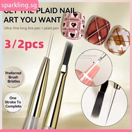 3/2pcs Nail Art Checkered Pen Extra-fine Line Pen Nail Art Shop Special Hook Line Pen Dot Flower Dra