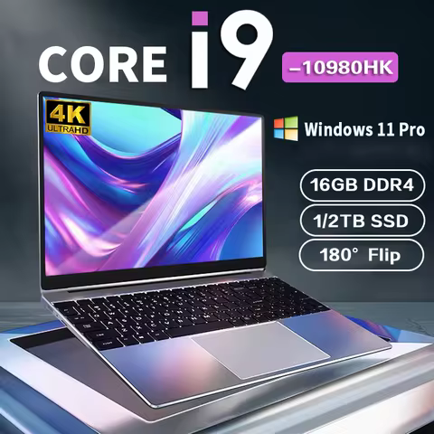 NEW Core I9-10980HK Laptop 16GB RAM 1/2TB SSD Portable Laptops 14.1-inch Windows 11 Pro Notebook Com