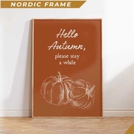 Wall paintings, Hello Autumn Print, Fall Printables Wall Art, Hello Fall Sign, Modern Fall Decor, Tr