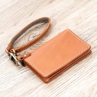 真皮手工 乘車卡夾 IC卡 門禁卡 外掛雙卡 含掛繩 台灣製