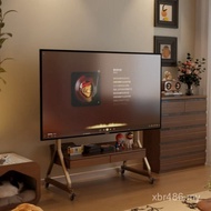 Household Modern Simple Living Room Movable Small Apartment Solid Wood Storage Floor Stand Mobile TV