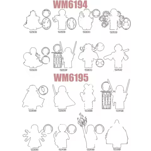 Cartoon Movie Figures Building Blocks children WM6194 WM6195 WM2802 WM2803 WM2804 WM2805 WM2806 WM28