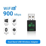 WALRAM AX900 Wifi 6 Adapter Mini USB WIFI 6 Dongle Kad Rangkaian 2.4GHz/5GHz Cle Wi-Fi Lan Adapter D