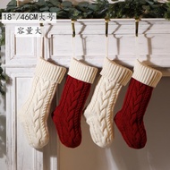 Knitted Christmas Gift Bag Decorative Stocking Christmas Stock Pendant Color Matching Extra Large Wr