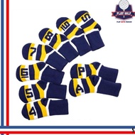 Glove Stick Golf Iron Club Headcover Cover Set 9pcs Knitting