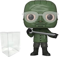 The Batman - The Riddler Funko Pop Protector Bundle - The Riddler Pop Figurine 3.75 Inch Movies: The Batman with Clear Plastic Pop Protector Case