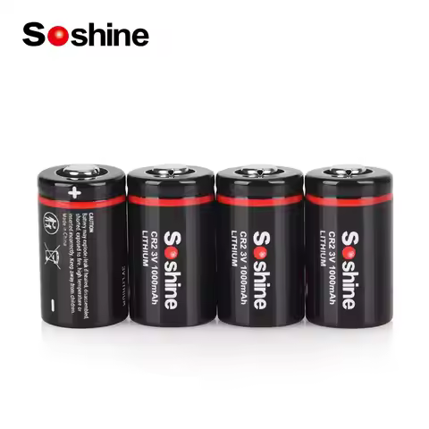 Soshine CR2 3V Primary Lithium Battery Non-Rechargeable Battery 3-Volt 1000mah Batteries for Microph