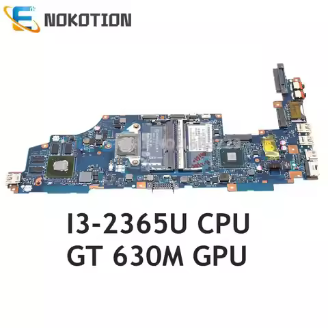 NOKOTION For TOSHIBA Satellite UltrabooK U940 U945 Laptop Motherboard I3-2365U CPU GT630M K000141060