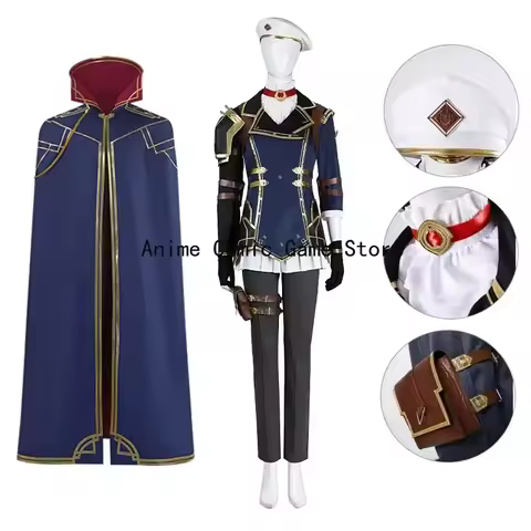 In Stock XS-XL Caitlyn Kirraman Cosplay Costume Wig Anime Lol Arcane Caitlyn Cosplay Cloak Halloween