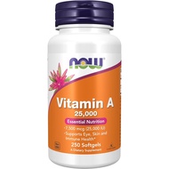 Now Foods Vitamin A, Cod Liver Oil 25,000 IU, IS01202-1A1, 1
