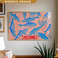 Wall paintings,Sardines Poster, Animal, Moving Room Decor, Kitchen Wall Art, Trendy Art, Dopamine De