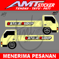 Stiker Bak Samping Truk Engkel - Sticker Tulisan Ukuran 220x30 cm