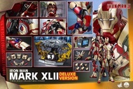 全新啡盒未開 Hot Toys 1/4 Iron Man Mark XLII Deluxe Ver. QS008 Mark 42 Avengers 復仇者聯盟 鐵甲奇俠