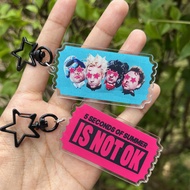 5 Seconds Of Summer NOT OK Star Keyring 5SOS