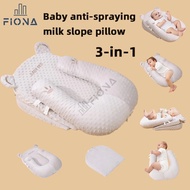 [Fiona] Newborn Baby bed Pillow Slope Pillow Anti spitting Slope Pad Side lying Breastfeeding milk w