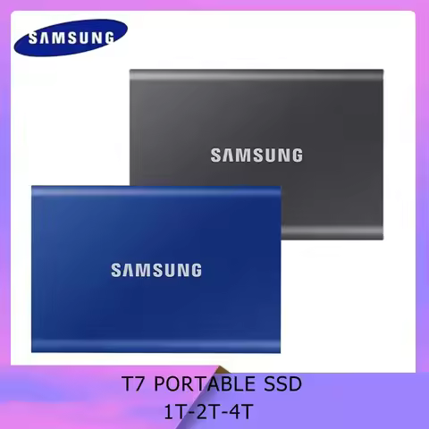 NEW Samsung T7 portable ssd 1TB, 2TB, 4TB external solid-state drives, USB3.2 Gen2 solid-state drive