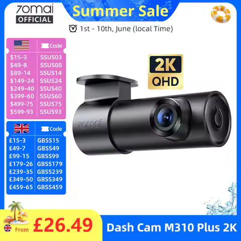 70mai Dash Cam M310 Plus 2K 1440P 143°FOV F1.55 Smart Voice Control 24H Parking Guard Night Vision 7