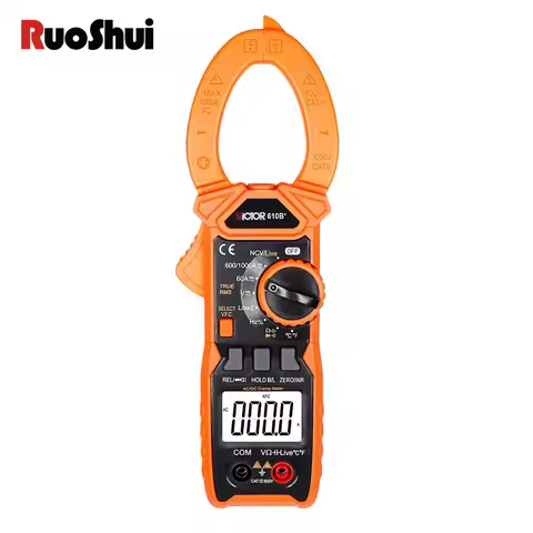 VICTOR 610B+ 1000V 1000A AC/DC Digital Clamp Meter 5999 counts VFC True RMS NCV Live Flashlight clam