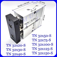 Biaxial Cylinder, TN32x20, 32x25, 32x30, 32x40, 32x50, 32x75, 32x100, 32x125, 32x150 Twin Rod Cylind
