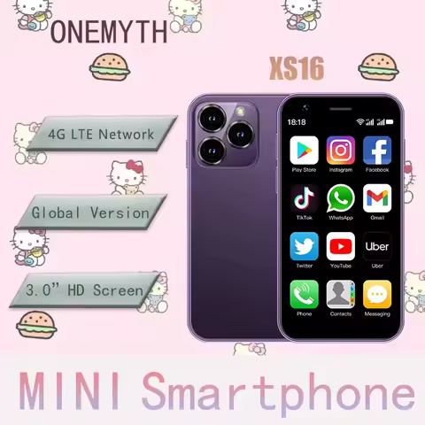 ONEMYTH XS16 Mini 4G Smartphone 3.0" 3GB+64GB Dual SIM 5MP Play Store WhatsApp