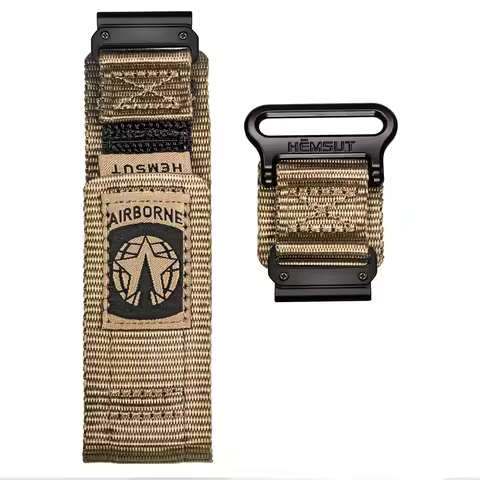 HEMSUT Straps For Garmin Fenix Quickfit 20 22 26mm Nylon Military Sports WatchBand Compatible Tactix