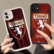 DK-63 FC TORINO logo Silicone Casing black and white for Samsung A04E F04 M04 M07 A06 F07 A07 A04 A0