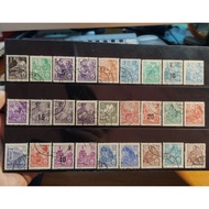 Old Stamp Set East German 1953-57/Of 27 Stars