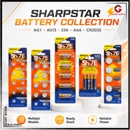 🔥🔥 Sharpstar Alkaline Battery AG1 LR621 AG13 LR44 23A AAA LR03 CR2032 Lithium Cell Battery