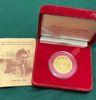 1981年查爾斯和戴安娜結婚.917金幣10g