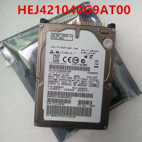 Original New HDD For Hitachi 40GB IDE 8MB 4200RPM For Internal HDD For Notebook HDD For HEJ421040G9A