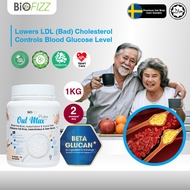 BIOFIZZ Oatmax Plus Oat Bran Powder Oat Bran Cereal (1kg) with High Beta Glucan Reduce High Choleste