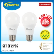 PowerPac 2x LED Light LED Bulb 5.5W E27 Daylight (PP6551)