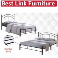 BEST LINK FURNITURE  SINGLE / SUPER SINGLE / QUEEN / KING METAL BED FRAME / BEDFRAME IN BLACK COLOUR / FREE INSTALLATION