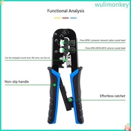 WU Rj45 Tool  Crimper Cable Stripping Plier Stripper for Rj45 Connector