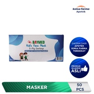 BAYMED KIDS FACE MASK 3PLY EAR LOOP DUS ISI 50 PCS / MASKER