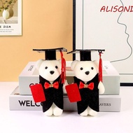 ALISOND1 Graduation Bear Doll, Graduation Ceremony Graduation Season Bachelor Bear Plush Toy, Cute 14cm Pendant Celebrate Party Doctor Cap Bear Toy Birthday Gift