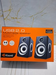 Speaker komputer laptop kisonli T005 bass speaker 2.0 multimedia speker