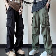 【READY STOCK】ProMan Seluar Panjang Lelaki Long Loose Fit Straight Cut Bottom Cargo Trousers Pant Men