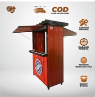 booth semi kontainer minuman viral/gerobak/booth container custom - 150*60*200