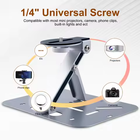 Universal 1/4 Inch Screw Interface Mini Projectors Bracket Desktop Projector Holder Stand Table Mobi