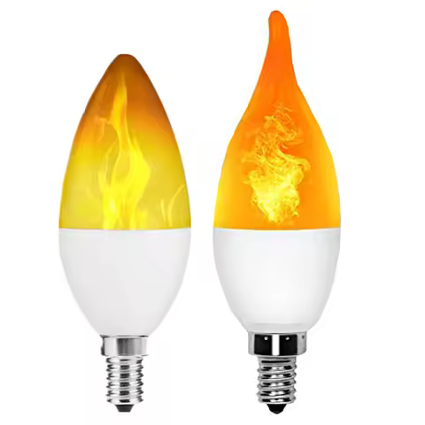 LED Fire Light E14 E27 B22 Candle Lamp 5W 4 Modes Lighting LED Flame Flickering Bulb Living Room Xma