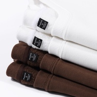 500g American Sweatshirt Men's Autumn Winter Fleece Lining Thick Color Pullover Warm Round Neck Bott