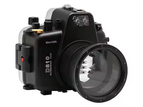 60m195ft Waterproof Underwater Camera Housing Case Diving Equipment for Nikon D810