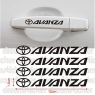 Sticker Stiker Door Handle Pegangan Pintu Mobil Toyota Avanza