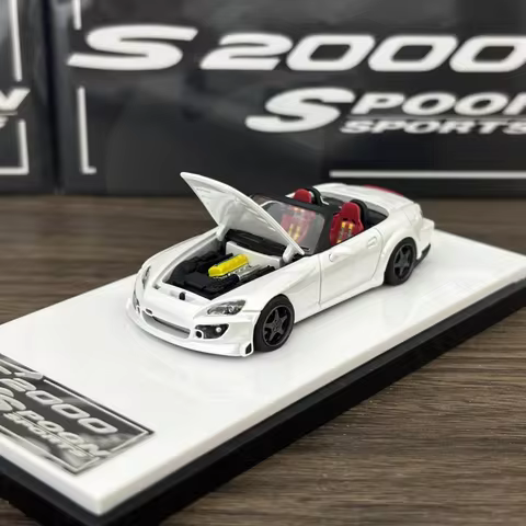 Ready stocks Micro Turbo 1/64 S2000 Spoon White Collection Gift Scale Model Car