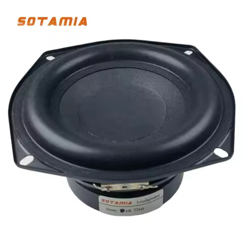 SOTAMIA 1Pcs 5.25 Inch Subwoofer Audio Speaker 4 Ohm 50W Super Bass Home Music Loudspeaker DIY Hifi 